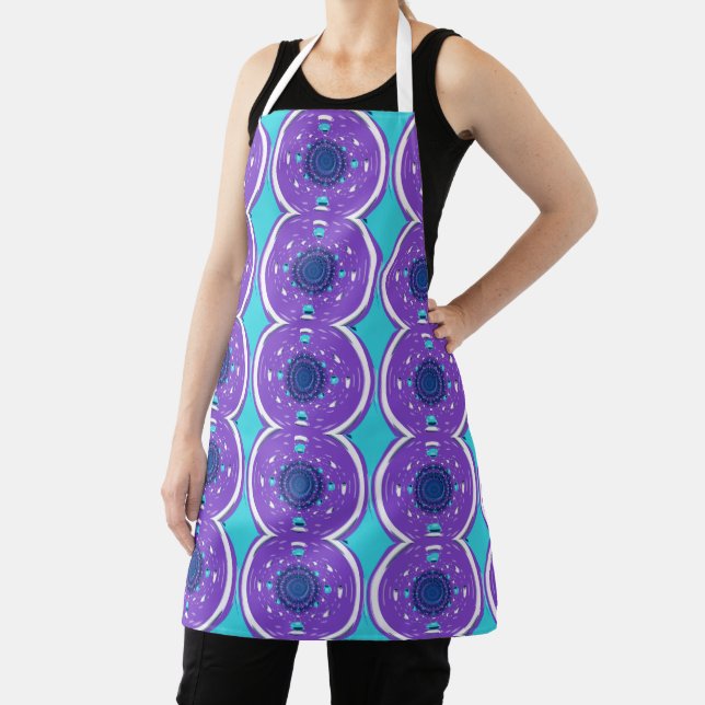 Tablier Motif d'art fractal café violet (Insitu)