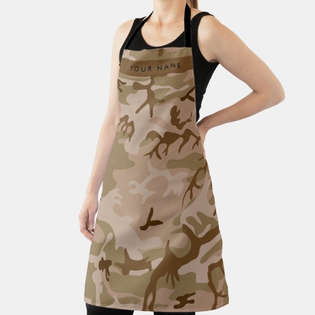 Tablier Motif de camouflage du désert, Votre nom, Personna (Insitu)