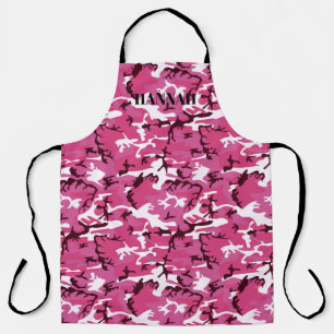 Tablier Motif de camouflage rose personnalisé
