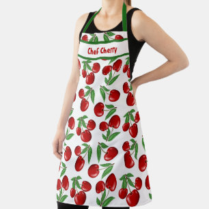 Tablier Motif de cerises rouges personnalisé