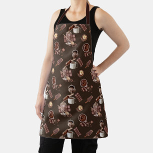Tablier Motif de chocolat aquarelle