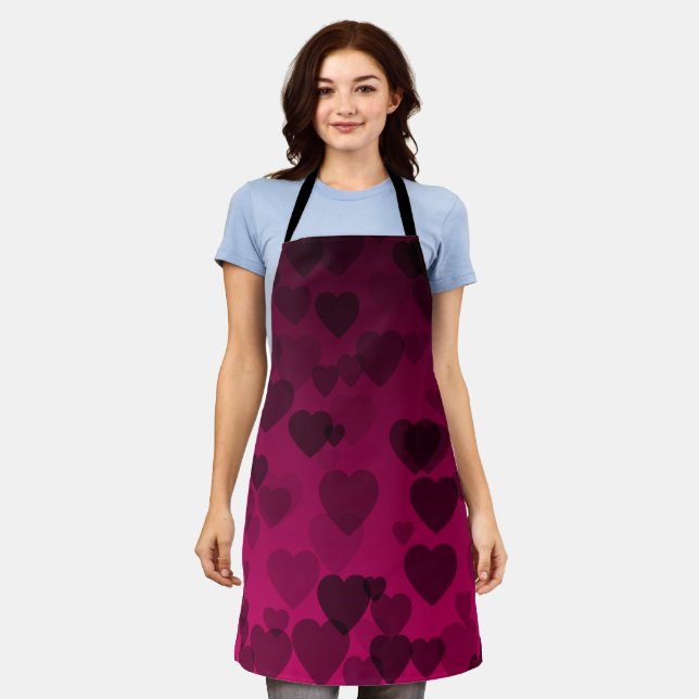 Tablier Motif de coeur 18 (Porté)