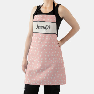Tablier Motif de coeur mignon rose