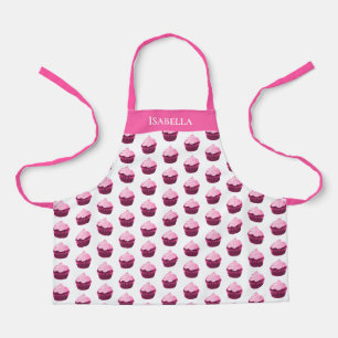 Tablier Motif de Cupcake rose moderne personnalisé