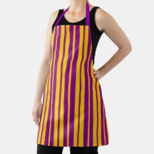 Tablier Motif de design de rayures élégantes jaune violet