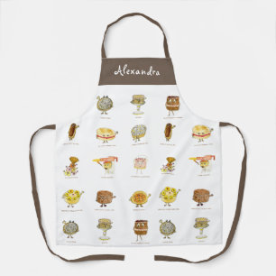 Tablier Motif de dessert gâteau mignon personnalisé