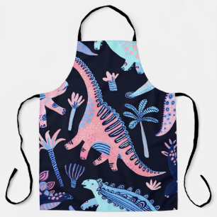 Tablier Motif de dinosaures de bande dessinée mignon.
