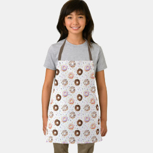 Tablier Motif de donuts aquarelle