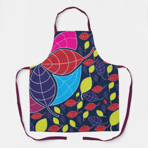 Tablier Motif de feuilles tropicales colorées de la nature