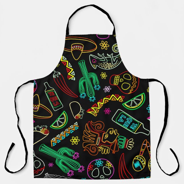Tablier Motif de Fiesta du Mexique (Recto)