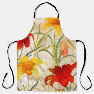 Tablier motif de fleur de tulipe fleur sauvage dans un éta
