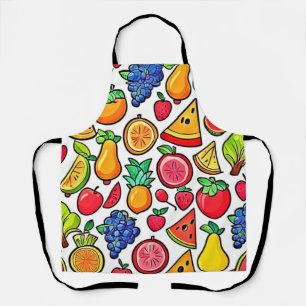 Tablier Motif de fruits vibreux