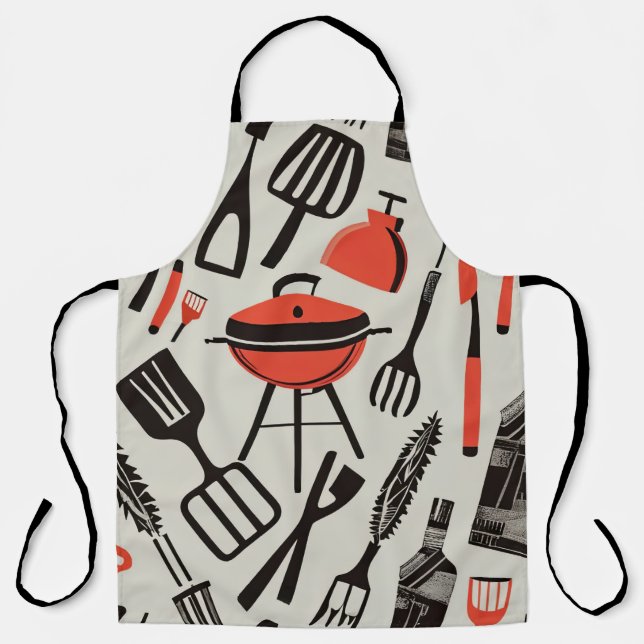 Tablier Motif de grill barbecue (Recto)