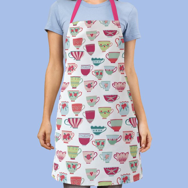 Tablier Motif de la coupe de thé (Tea cup pattern apron)