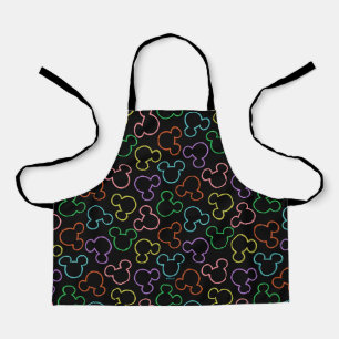 Tablier Motif de lancer d'icône de Mickey Mouse néon