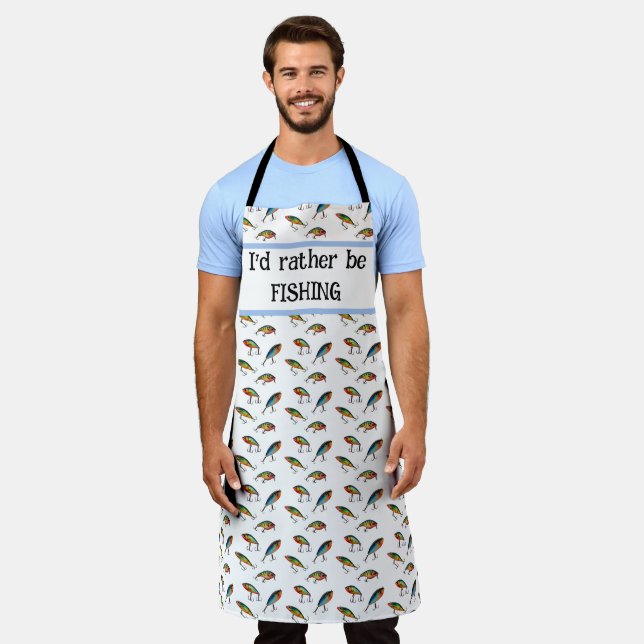 Tablier Motif de leurre de pêche (Porté)