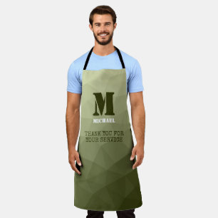 Tablier Motif de maillage géométrique vert clair de l'armé