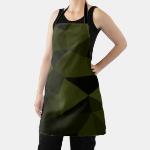 Tablier Motif de maille géométrique noir vert foncé de l'a