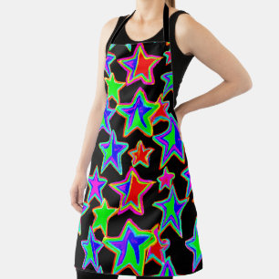 Tablier Motif de néon lumineux en étoile