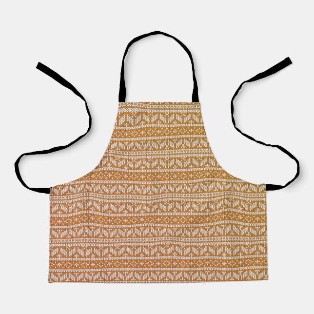 Tablier Motif de Noël Knit Knit Knit Cross Wool | (Recto)