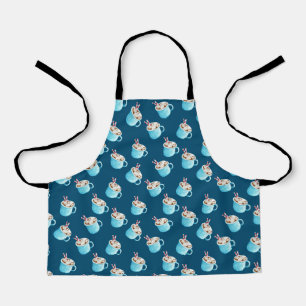 Tablier Motif De Noël Sans Couleur Avec Des Mugs De cacao