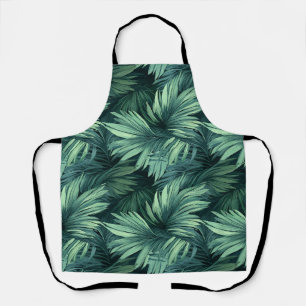 Tablier Motif de palmier tropical jungle verte gras