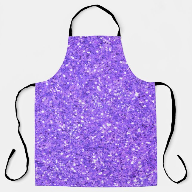 Tablier Motif de parties scintillant pétillant violet (Recto)