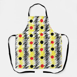 Tablier Motif de point de Polka Scribble Abstrait