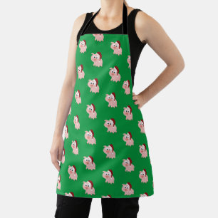Tablier Motif de porc Père Noël