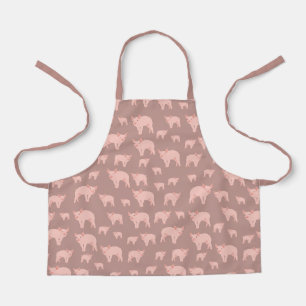 Tablier Motif de porc rose
