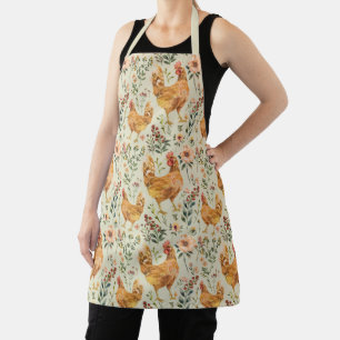 Tablier Motif de poulet de campagne rustique