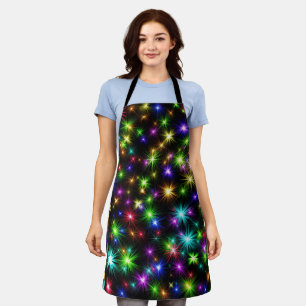 Tablier Motif de rayons d'étoile de Noël multicolore