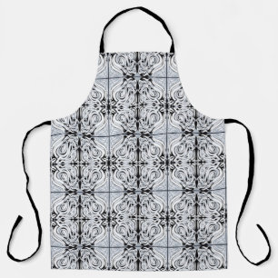 Tablier Motif de répétition Abstrait gris noir blanc