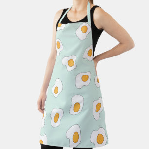 Tablier Motif De Scatter D'Oeufs Pochés Sur Vert Menthe