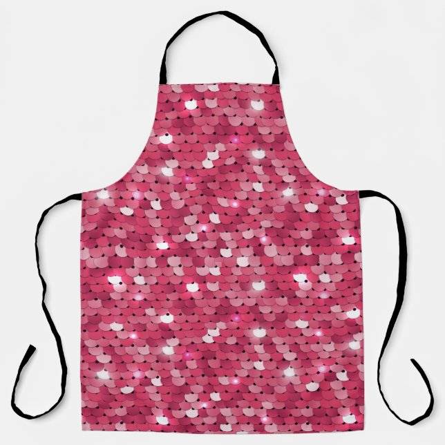 Tablier Motif de séquence rose parties scintillant (Recto)