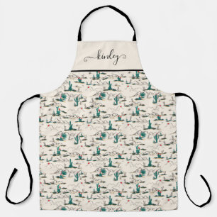 Tablier Motif de succulents florissants
