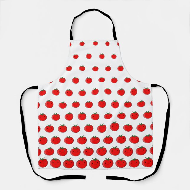 Tablier Motif de tomate de carton mou (Recto)