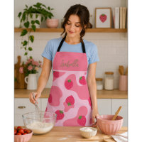 Motif de vache à fraise Kawaii mignon