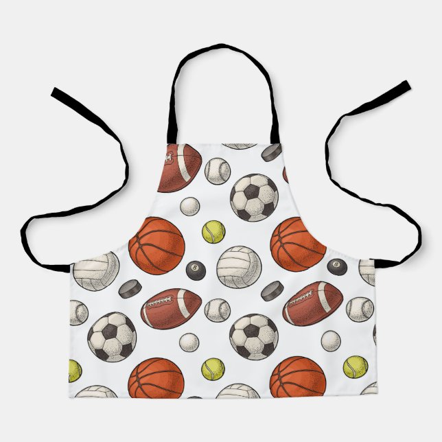 Tablier Motif d'équipements sportifs (Recto)