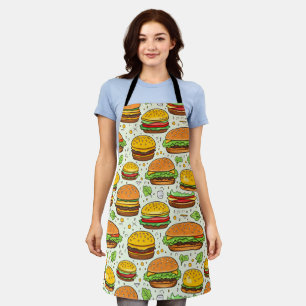 Tablier Motif des hamburgers mignons