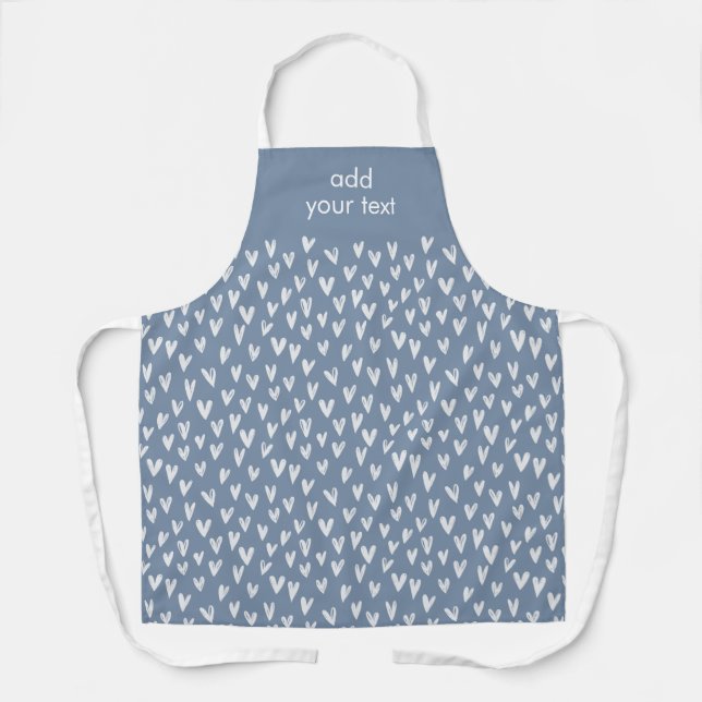 Tablier Motif des petits coeurs blancs mignons (Recto)