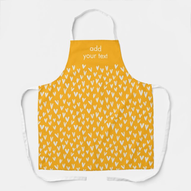 Tablier Motif des petits coeurs blancs mignons (Recto)