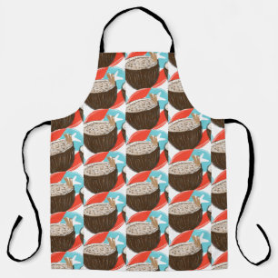 Tablier Motif dessiné à la main Coquito à la noix de coco