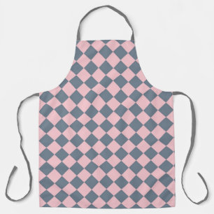 Tablier Motif diamant rose gris Checker