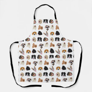 Tablier Motif d'illustration du visage de chien mignon