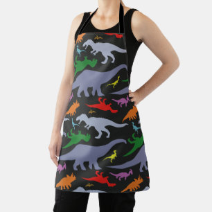 Tablier Motif Dinosaure coloré (foncé)