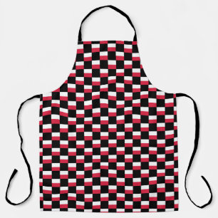 Tablier motif du drapeau À damiers Pologne