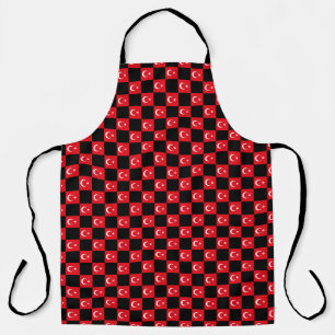 Tablier motif du drapeau À damiers Turquie