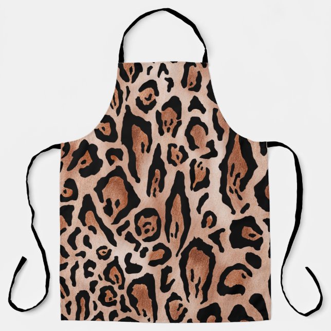 Tablier Motif Empreinte de léopard (Recto)