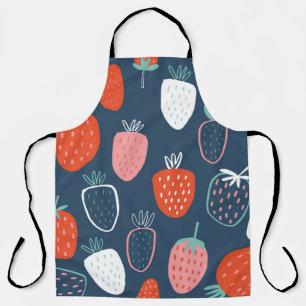 Tablier Motif enfantin sans couture avec strawber dessiné